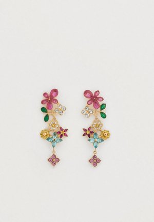 MULTI FLOWERS PENDANTS - Σκουλαρίκια - yellow gold-coloured/multicolor