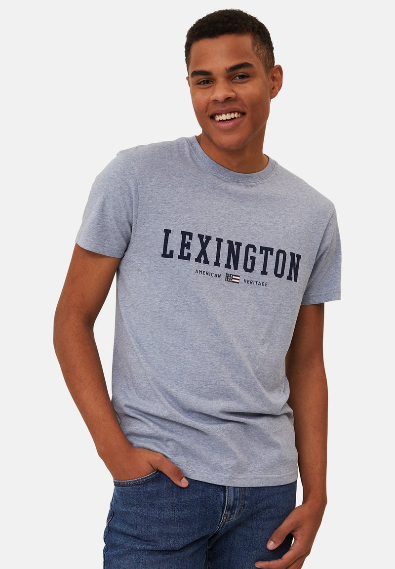 Lexington Tshirts med print blue melange/blå Zalando.no