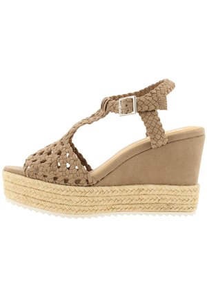 Sandali s polno peto - beige taupe