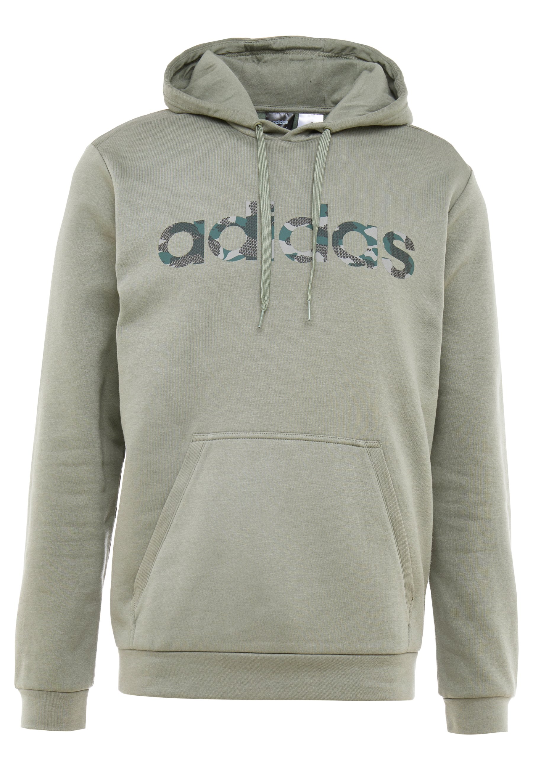 adidas Performance CAMO ESSENTIALS LINEAR SPORT HODDIE SWEAT adidas Performance Sweatshirt green Zalando.at