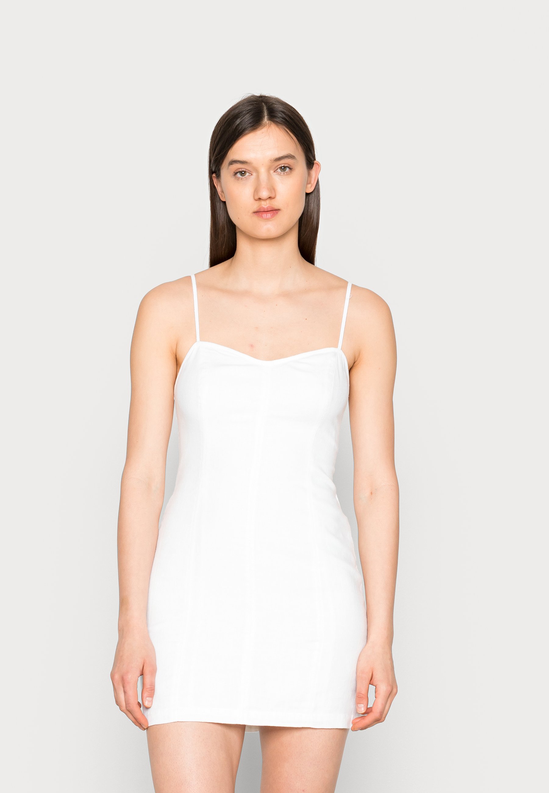 Abercrombie & Fitch - CORSET SEAMED DRESS - Rochie de zi - white