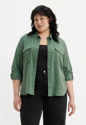 PL DOREEN UTILITY - Button-down blouse - dark forest