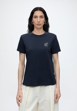 TOM TAILOR DENIM, TSHIRT WITH WORDING - T-shirts basic - sky captain blue