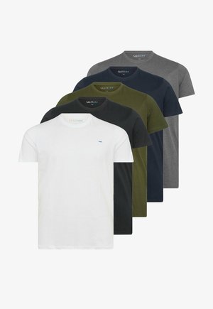 BadRhino, MULTI 5 PACK ESSENTIAL T-SHIRTS - MULTI - COLOURED - Camiseta básica - white