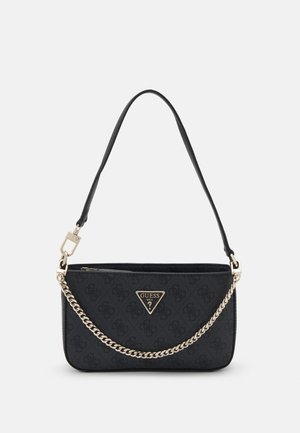 Guess NOELLE MINI TOP ZIP SHOULDER - Handbag - coal