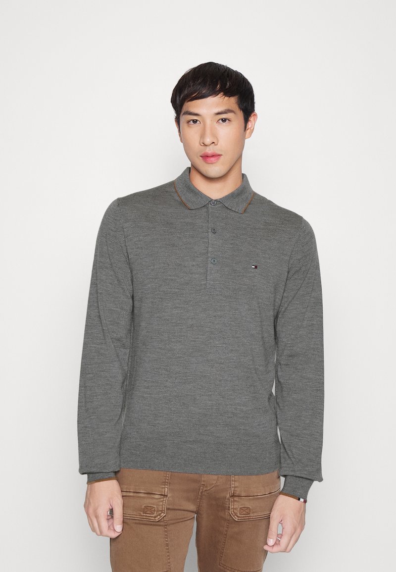 Tommy Hilfiger Tailored Polo shirt medium grey/mottled grey Zalando