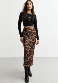 New Look - LEOPARD PRINT - Maxirok - brown pattern Miniatuurafbeelding 1