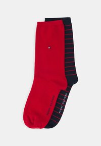 Tommy Hilfiger - WOMEN SOCK SMALL STRIPE 2 PACK - Socks - red/navy Thumbnail Image 1