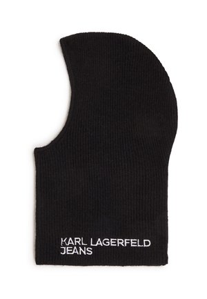 LOGO RIBBED BALACLAVA - Căciulă beanie - black