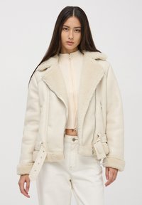 Terranova MONTONE SINTETICO - Giacca in similpelle - bianco lana