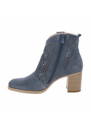Mysoft Stivaletti Donna Tacco Basso A Blocco 6,3 Cm - Punta Squadrata Con Apertura Laterale A V - Eleganti Scarpe Ufficio Con Cerniera