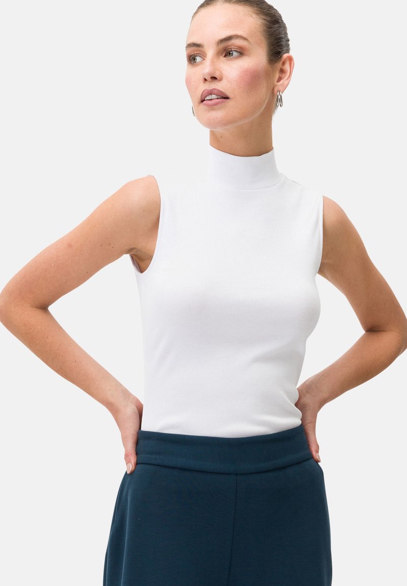 zero MIT STEHKRAGEN - Top - brilliant white