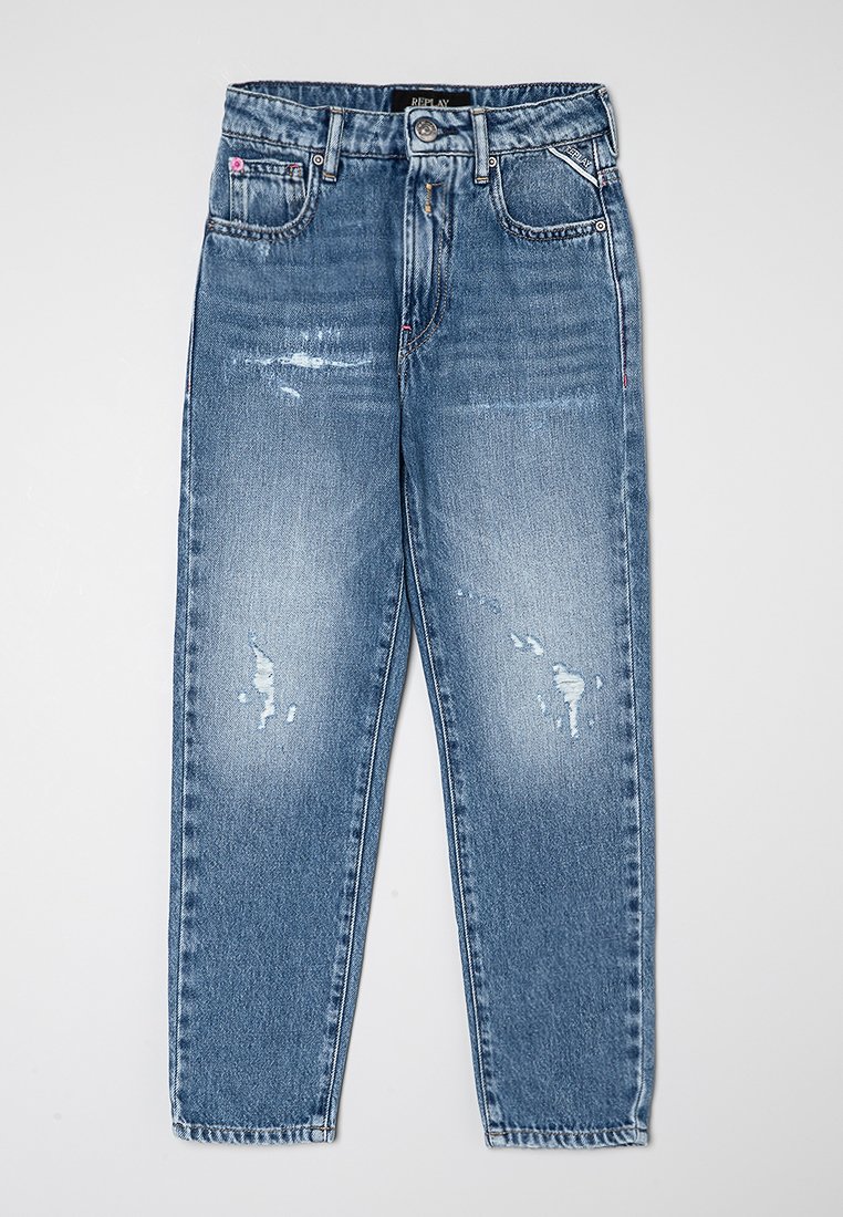 Replay Relaxed fit jeans lichtblauw