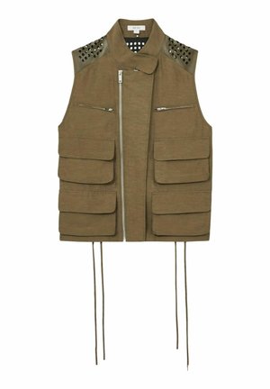 Reiss REGULAR FIT - GRACE CARGO-POCKET LASER-CUT - Liivi - khaki