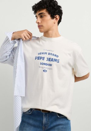 Pepe Jeans, PEPE JEANS PRINT T-SHIRT JAXON TEE - T-shirt print - off white