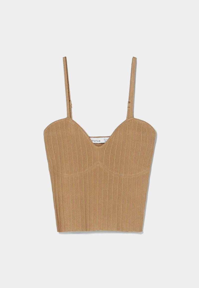 Damen T-Shirts | Bershka STRAPPY Top brown/braun - BN68030 Damen T-Shirts | Bershka STRAPPY Top brown/braun - BN68030