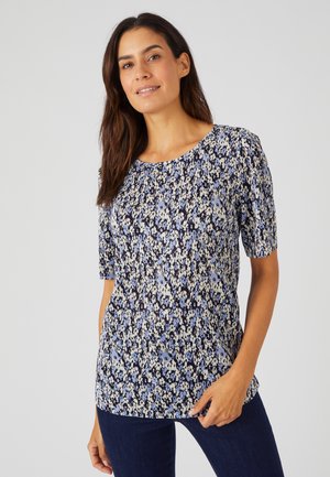 Damart PLISSÉ PERMANENT - Blouse - bleu fleuri