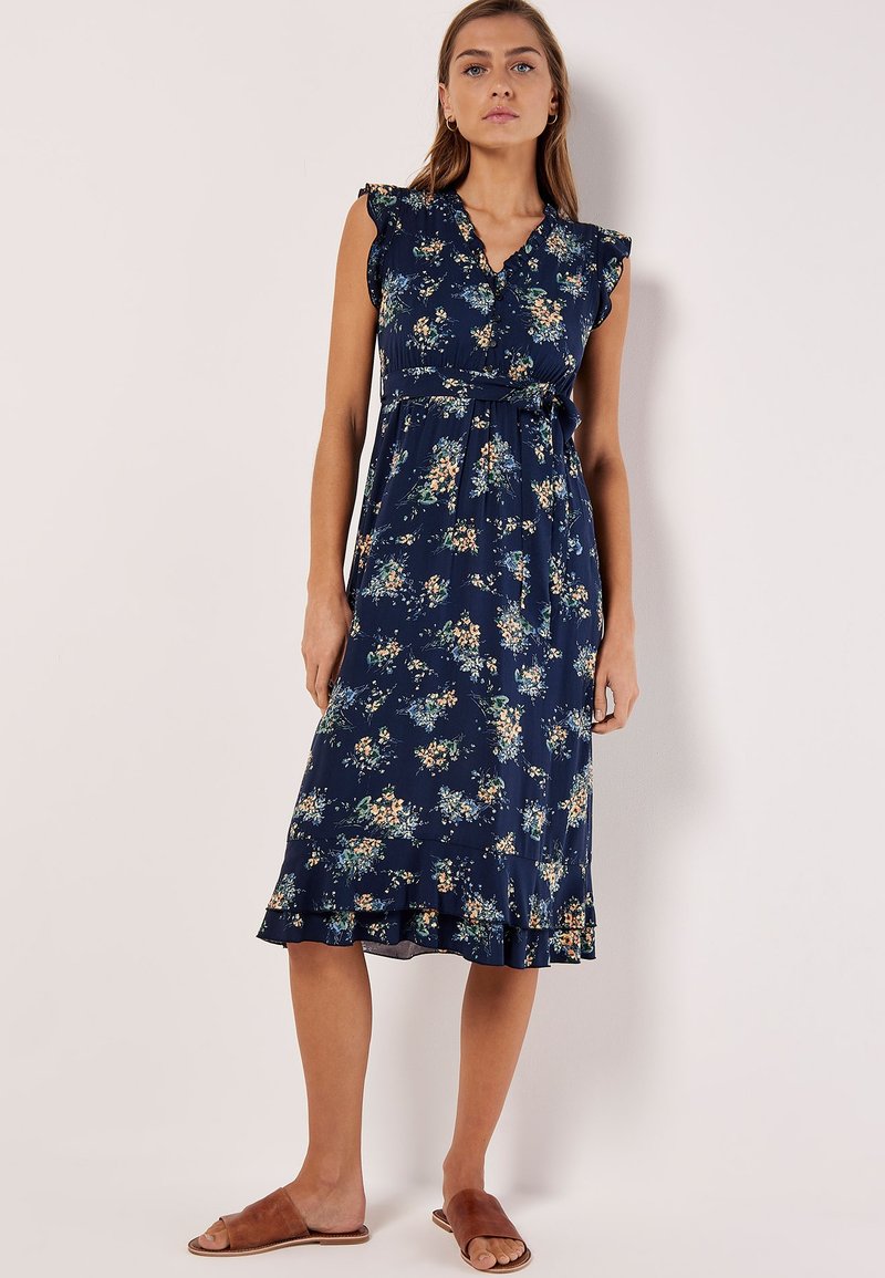 Apricot - FLORAL DITSY MIDI - Freizeitkleid - navy, Vergrößern