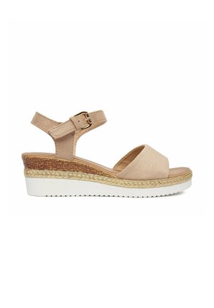 Jenny, Sandalen met sleehak - beige