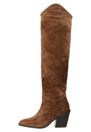 High Heel Stiefel - cognac