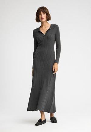 Polo Club, KLEIDER WOMAN KIGI DRESS LONG SLEEVE SLIM FIT - Vestido largo - dark gray