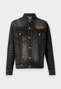 SCRIPT TRUCKER JACKET - Jeansjakke - black