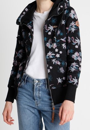 Sweater met rits - black