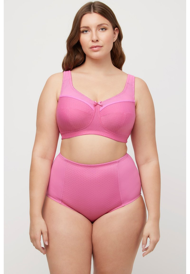 Ulla Popken COMFORT KELLY STRUCTUUR CUP C-H - Triangel BH - pink