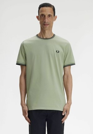 Fred Perry, CAMISETA CON FRANJAS - Camiseta básica - light geen