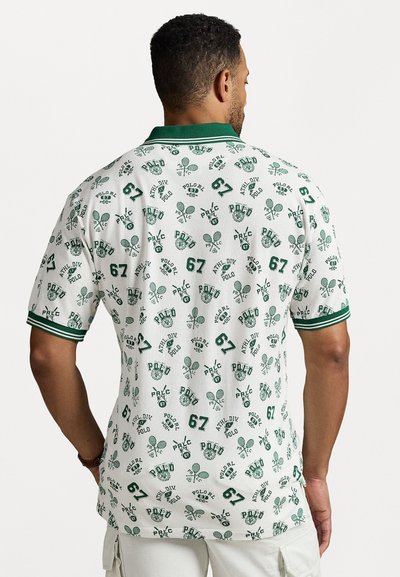 Polo Ralph Lauren Big & Tall PRINT MESH POLO SHIRT - Pólóing - white/green