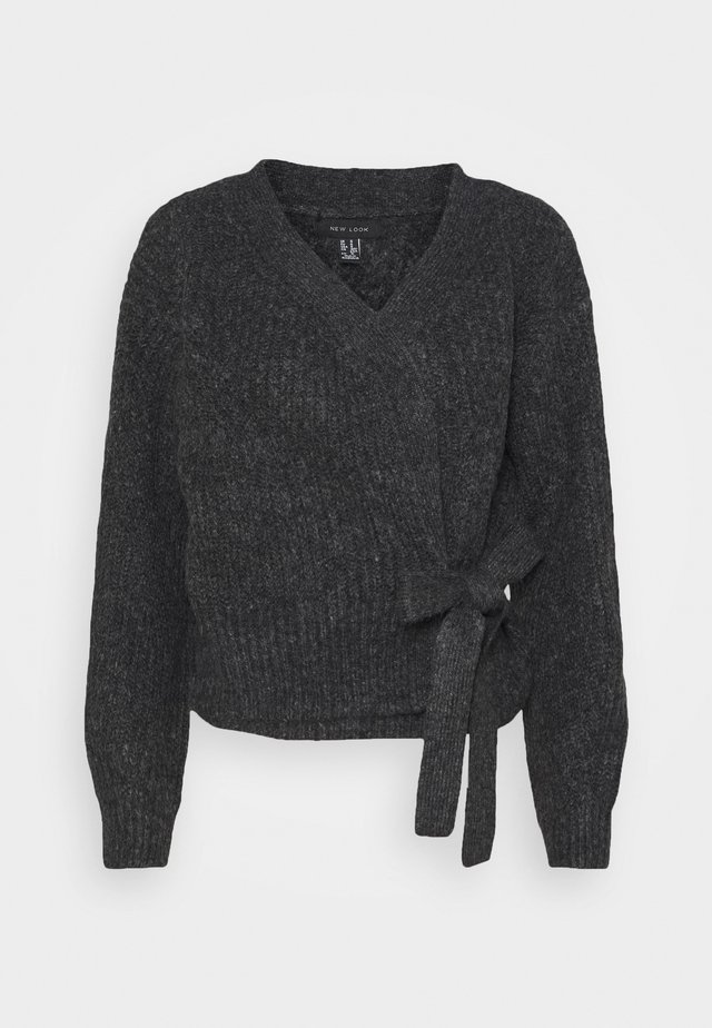 WRAP JUMPER - Pullover - mid grey
