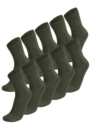 10 PAAR EXTREM STABILE ARBEITS SPORT - Socken - oliv