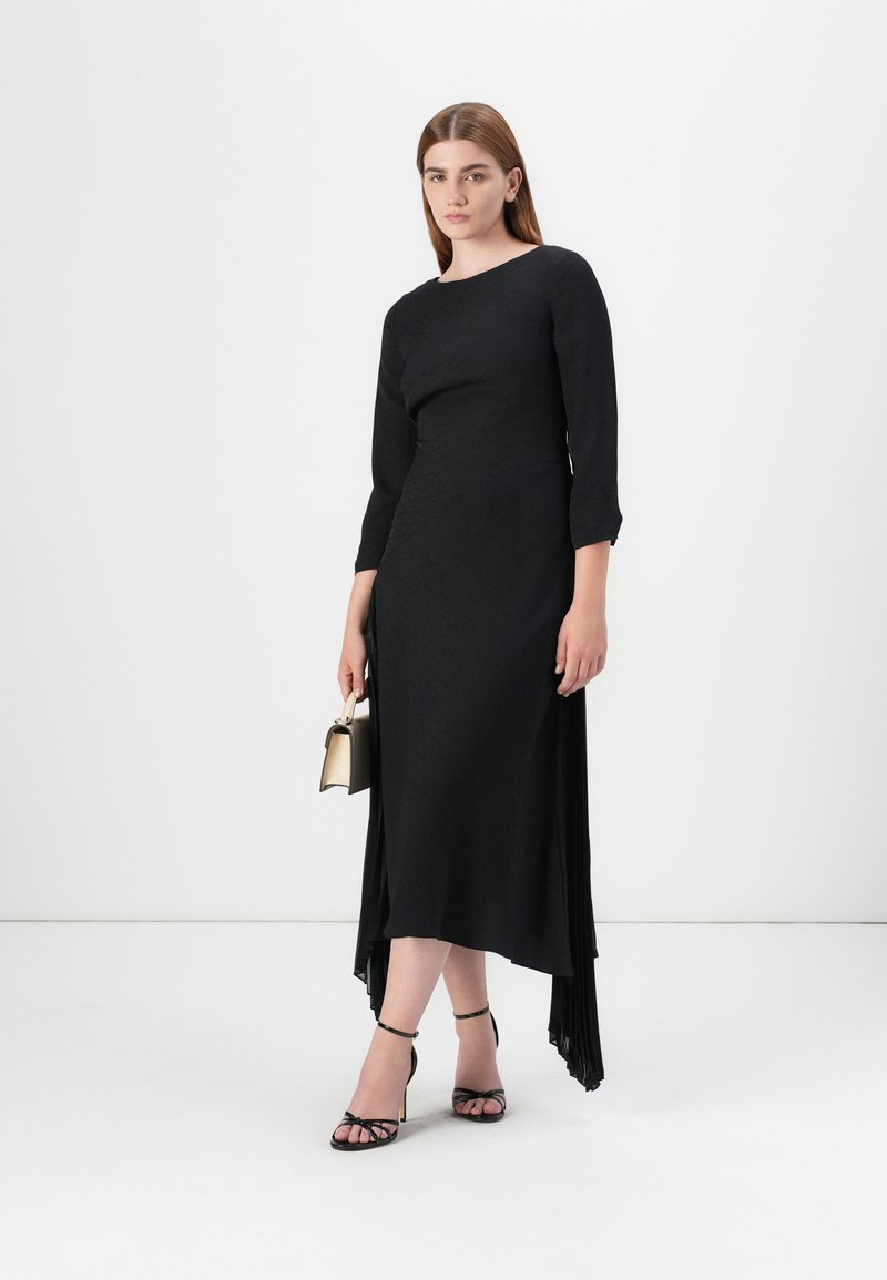 KARL LAGERFELD Maxi dress - elongated logo black/black - Zalando.co.uk