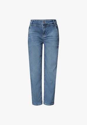 Street One, HIGH WAIST BARREL LEG JEANS IM LOOSE FIT - Slim fit -farkut - medium blue random wash