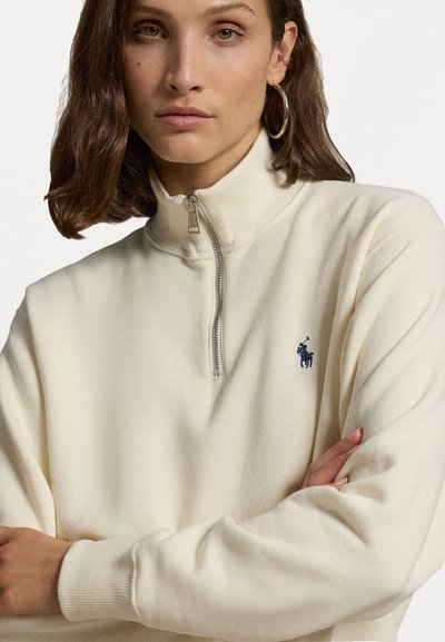 Polo Ralph Lauren FLEECE QUARTER ZIP - Športni pulover - clubhouse cream