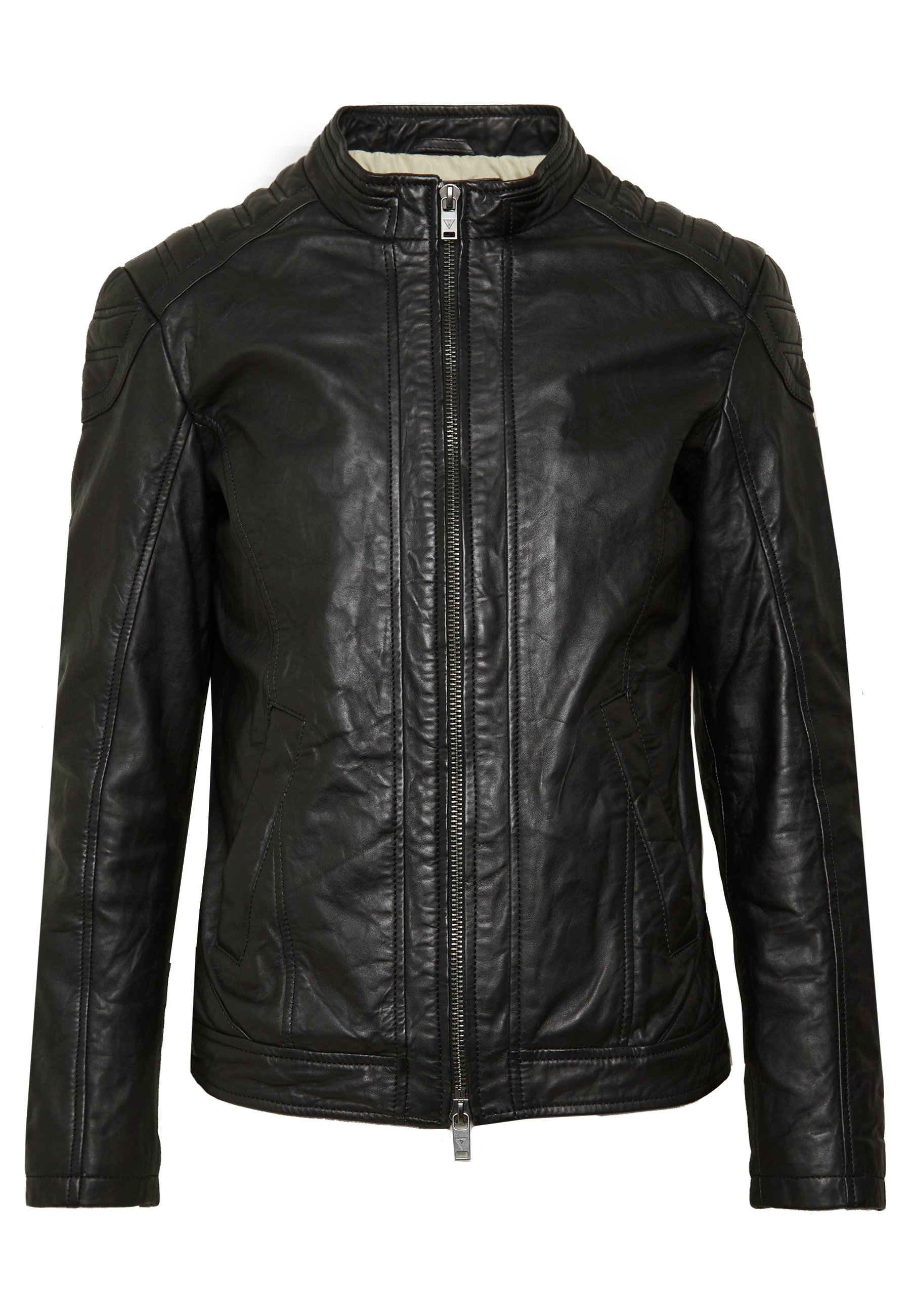 GLAM ROCK BIKER Leren jas jet black GLAM ROCK BIKER Leren jas jet black