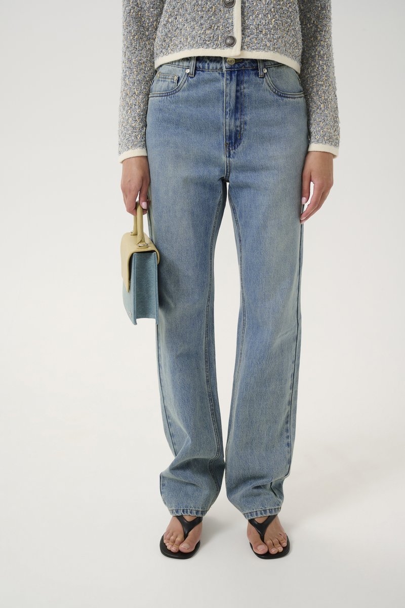 Gestuz - LAYZA - Jean droit - mid blue vintage wash, Agrandir