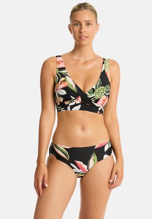 SUNDOWN CROSS FRONT MULTIFIT - Haut de bikini - black