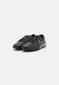 Nike Performance TIEMPO LEGEND 10 ACADEMY TF - Turf football boots - black/chrome/hyper royal