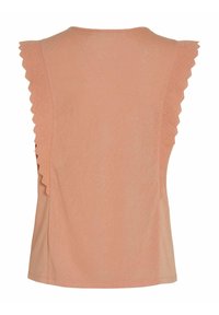 VILA V-AUSSCHNITT - Camiseta estampada - shell coral