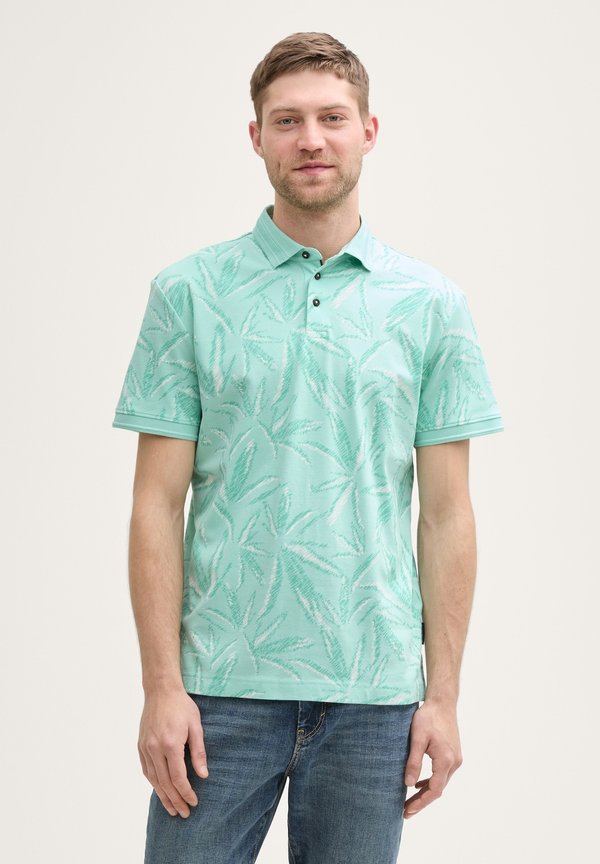 MIT PALMEN-PRINT - Poloshirt - mint tonal leaf design