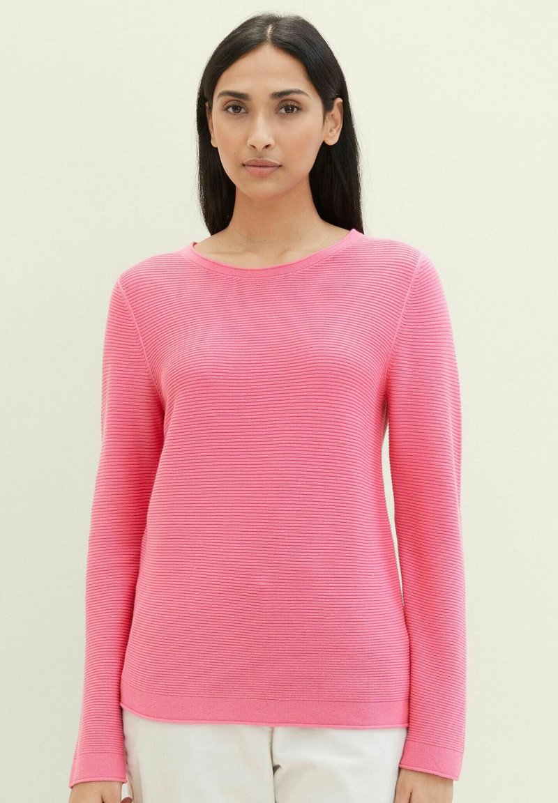 TOM TAILOR NEW OTTOMAN - Maglione - carmine pink