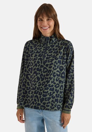 Cecil, BLUSE MIT STEHKRAGEN UND ZIPPER - Blouse - dried olive green