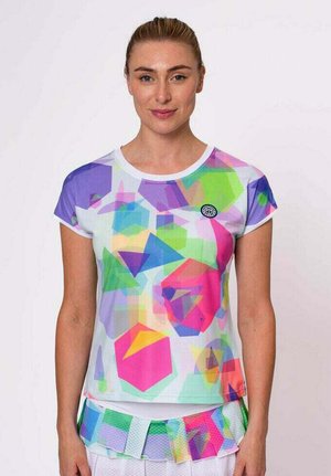 KALEIDO CAPSLEEVE - T-shirt print - white mixed