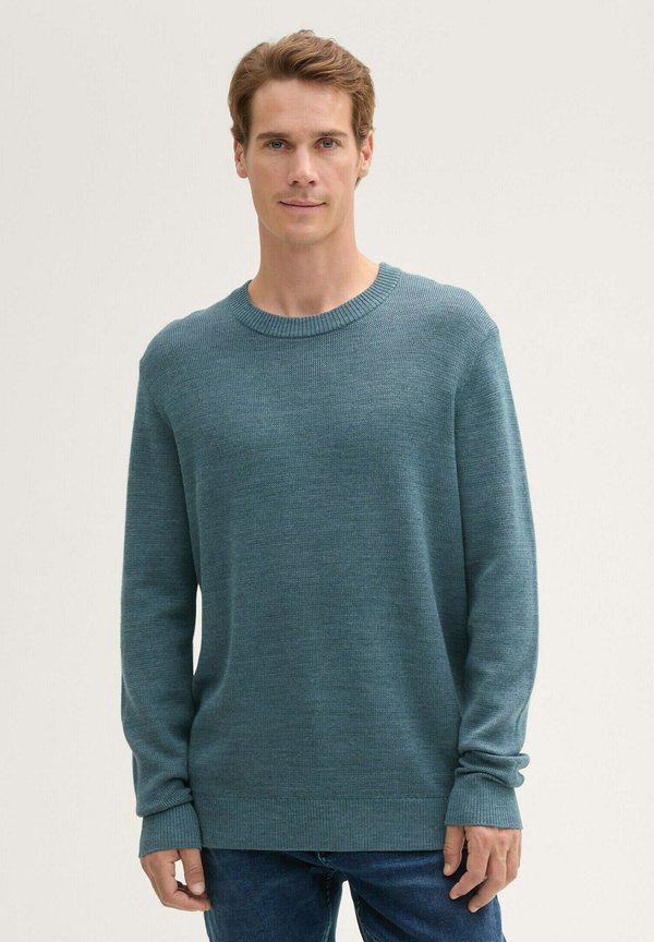 COMFORT MIT STRUKTUR - Strickpullover - stormy teal melange
