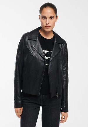 Leren jas - black