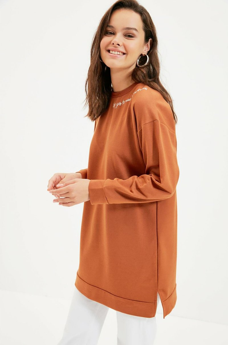 Damen Sweatshirts | Trendyol PARENT Sweatshirt brown/braun - YE80269 Damen Sweatshirts | Trendyol PARENT Sweatshirt brown/braun - YE80269