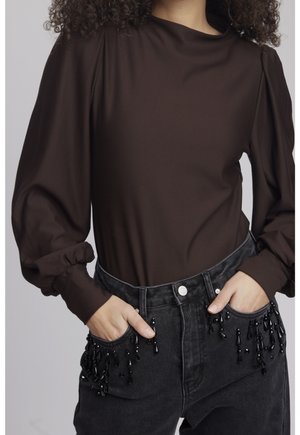 Long sleeved top - dark brown