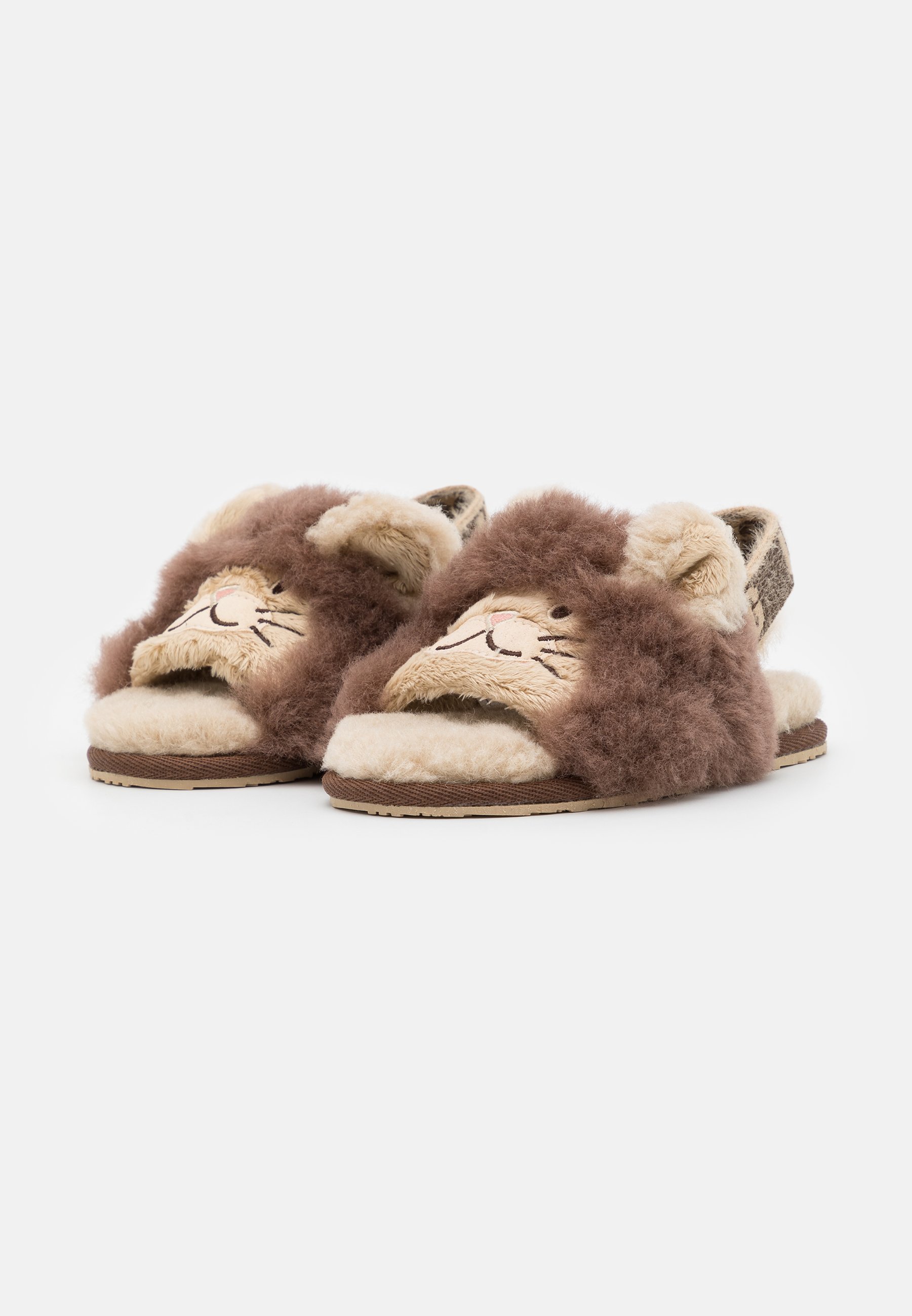 UGG FLUFF YEAH SLIDE LION STUFFIE - Sandalias con plataforma -  sand/chocolate/beige - Zalando.es