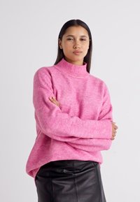 Vero Moda VMPHILLIS LONG  - Pulover - fuchsia pink